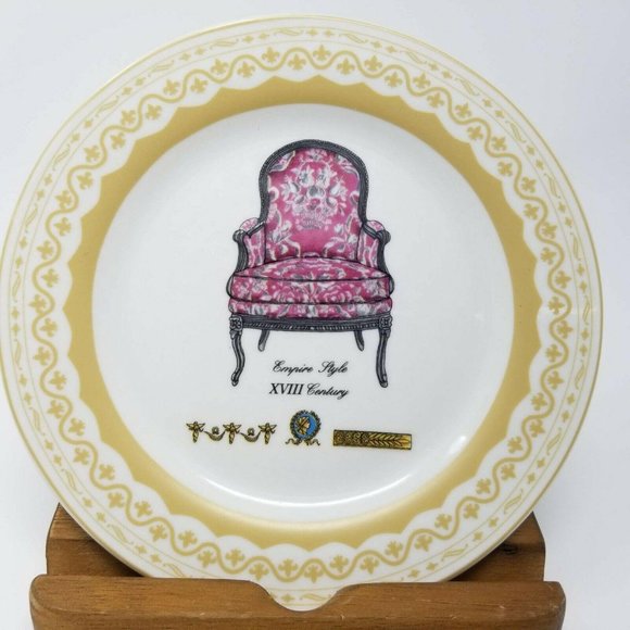 Porcelain Treasures Dessert Plates Antique Chairs - Picture 3 of 12